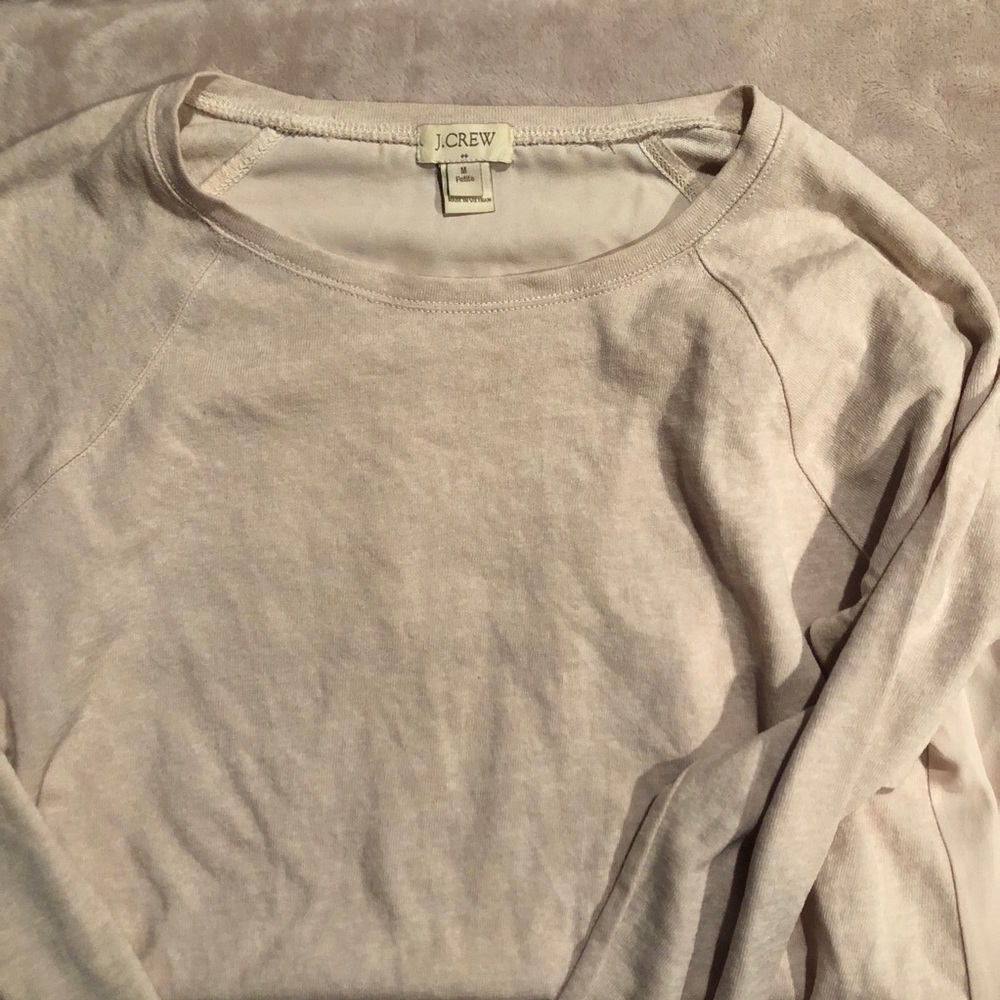 Jcrew beige two tone longsleeve